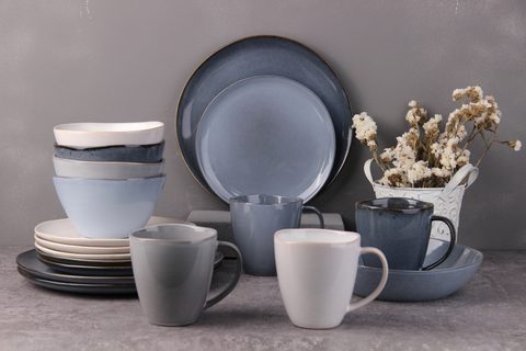 Stoneware Reactive Glaze Unique Style Dinnerware Set