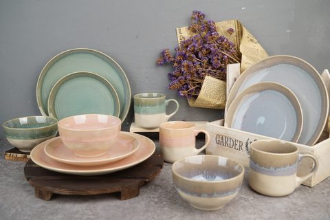 Stoneware Reactive Glaze Dinnerware Set BH842