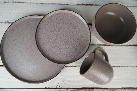 Stoneware Dinnerware Set with Reactive Glaze QX706