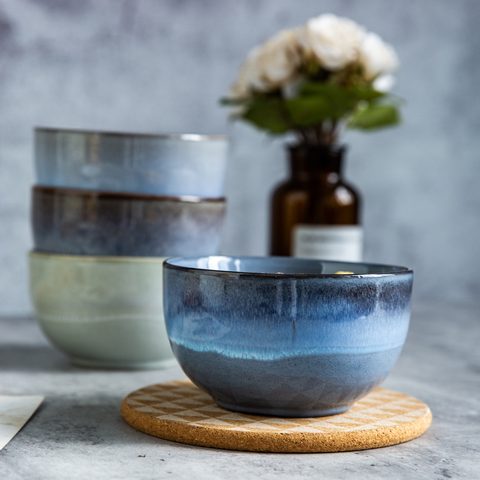 Stoneware Reactive Glaze Bowl Set