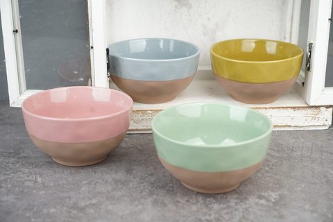 Stoneware Bowl Embossed Pattern