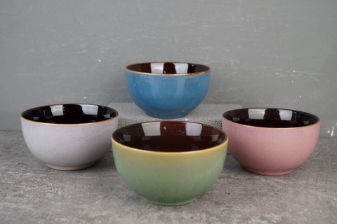 Stoneware Reactive Glaze Bowl Set