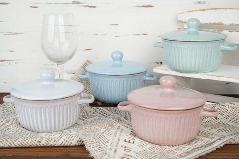 Stoneware Bowl Set Reactive Glaze BH726