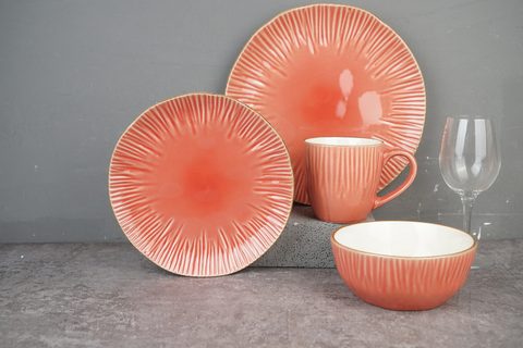 Stoneware Reactive Glaze Dinnerware Set QX692