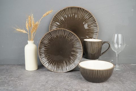 Stoneware Reactive Glaze Dinnerware Set QX692