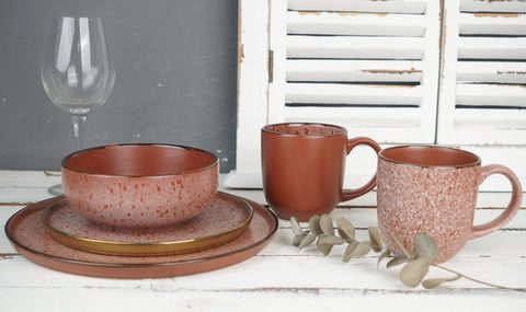 Stoneware Reactive Glaze Dinnerware Set QX605E