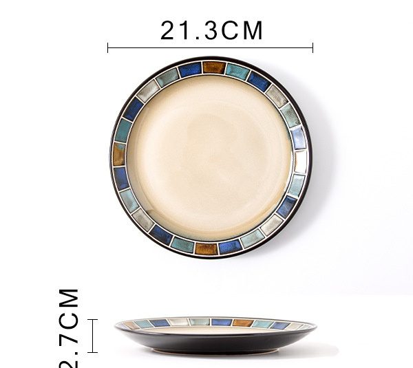 Blue Grid Flat Plate (8.5-inch)