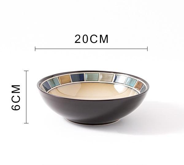 Blue Grid Noodle Bowl (8-inch)