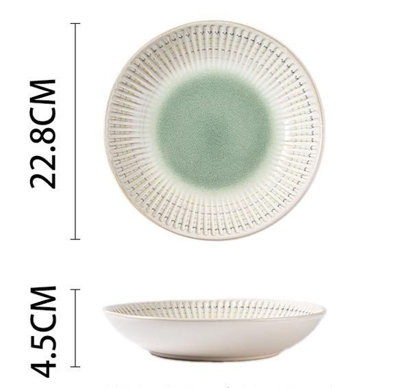 Dot Green Deep Plate (9-inch)