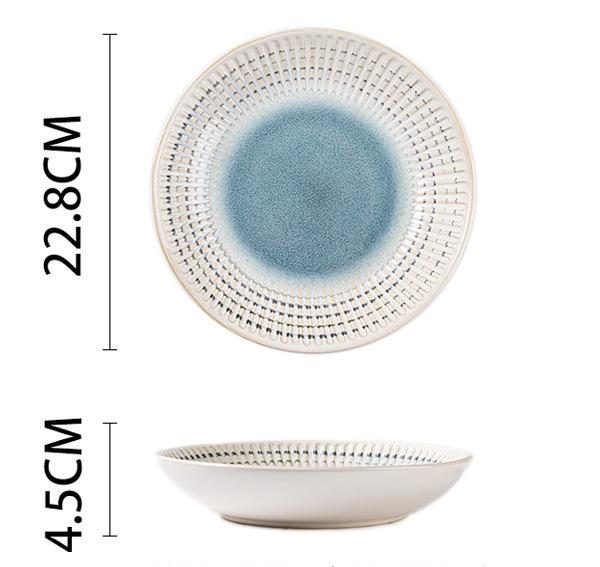 Dot Blue Deep Plate (9-inch)