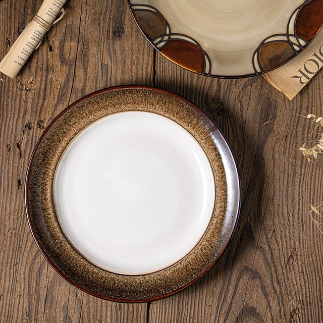 Kiln-changed Reactive Glaze Steak Plate Collection