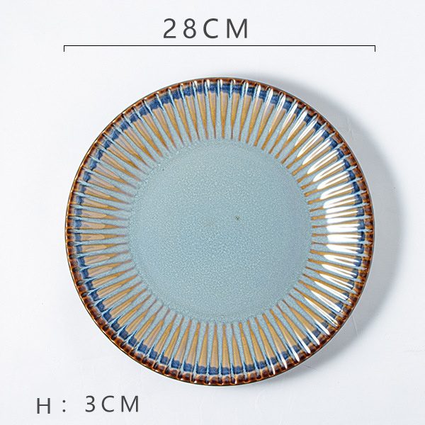 Kiln Blue-Green Steak Plate (11-inch)
