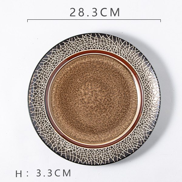 Embossed Brown Steak Plate (11-inch)