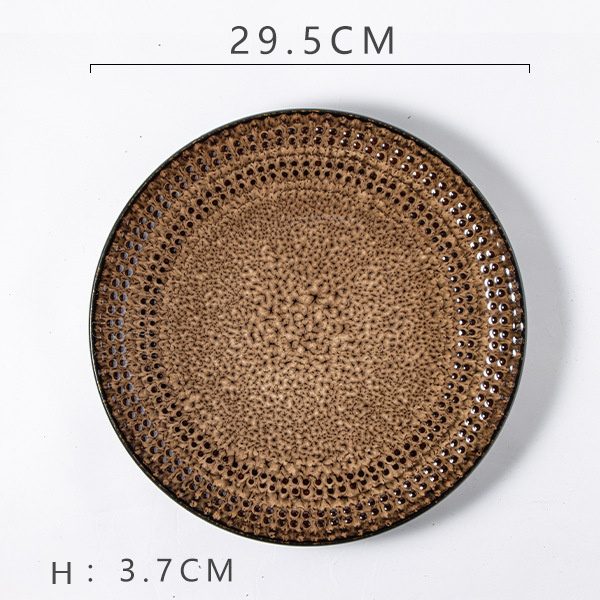 Pearl Dot Steak Plate (11-inch)
