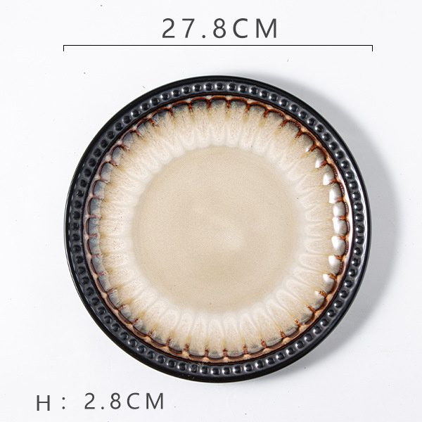 Retro Embossed Steak Plate (11-inch)