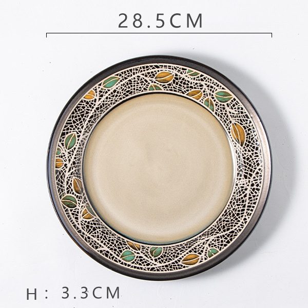 Tree Leaf Steak Plate (11-inch)