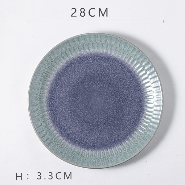 Gray-Purple Steak Plate (11-inch)