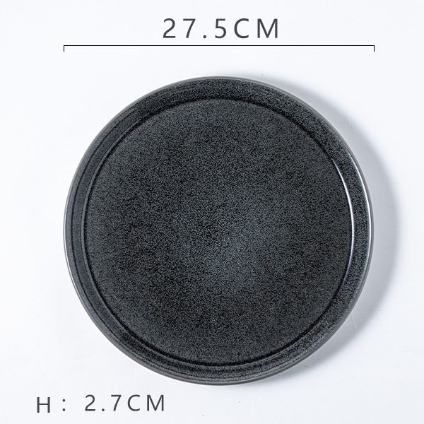 Kiln Black Steak Plate (11-inch)