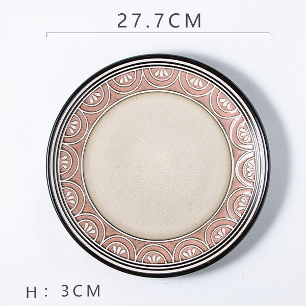 Embossed Pink Steak Plate (11-inch)