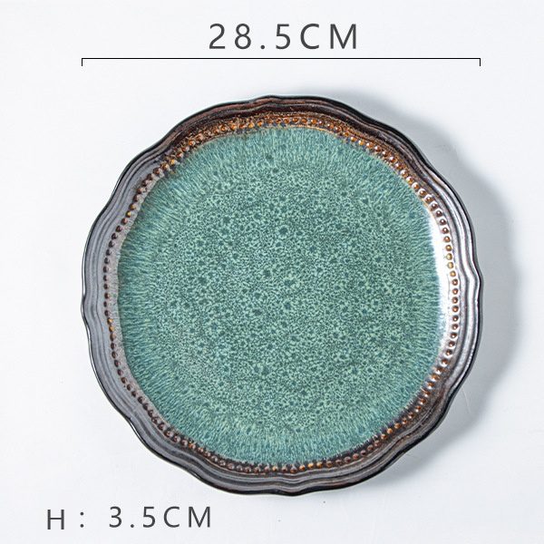 Retro Green Steak Plate (11-inch)