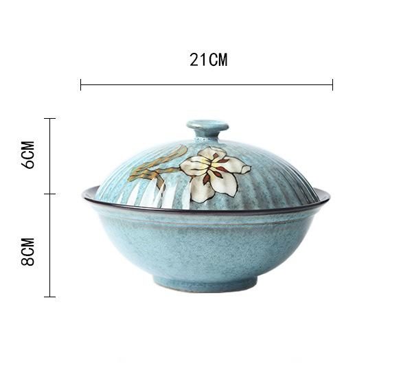 GK Orchid Gray Covered Bowl Soup Bowl (9-inch)