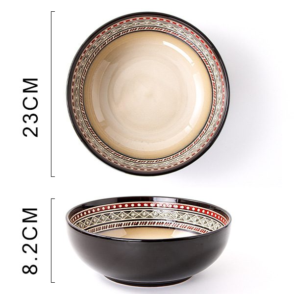 Bohemian Red Soup Bowl (9-inch)