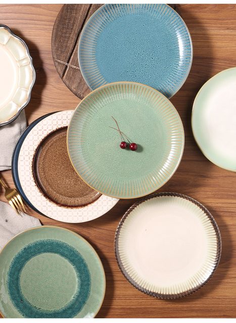 European Underglaze Hand-painted Ceramic Plate Collection