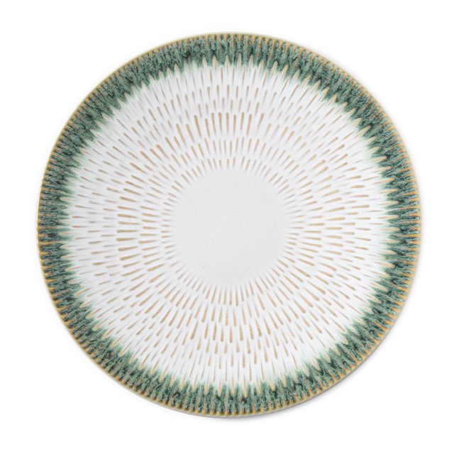European Starry Kiln-changed Glaze Embossed Dinnerware Set