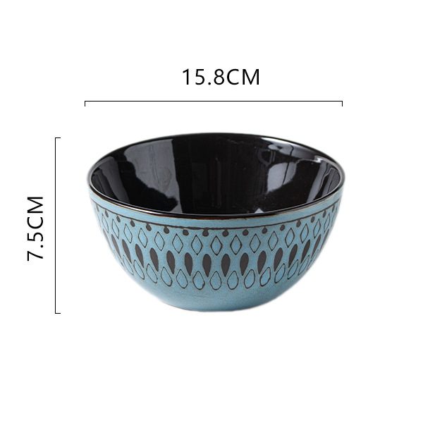 Diamond Grid Salad Bowl (6-inch)