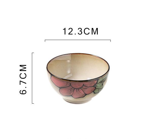 Tri-color Flower Bowl (4.8-inch)