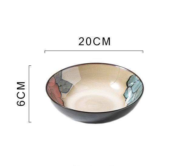 Tri-color Flower Noodle Bowl (8-inch)
