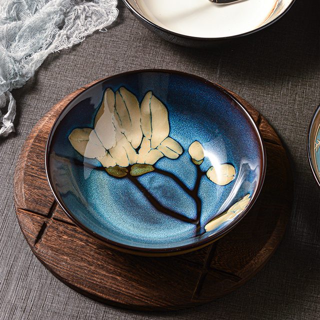 European Style Underglaze Hand-Painted Ceramic Soup Bowl
