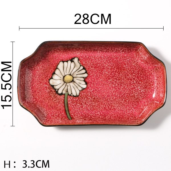 GK Red Octagonal Fish Plate