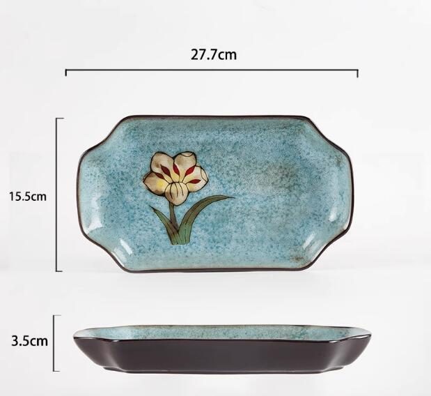 GK Orchid Gray Octagonal Fish Plate