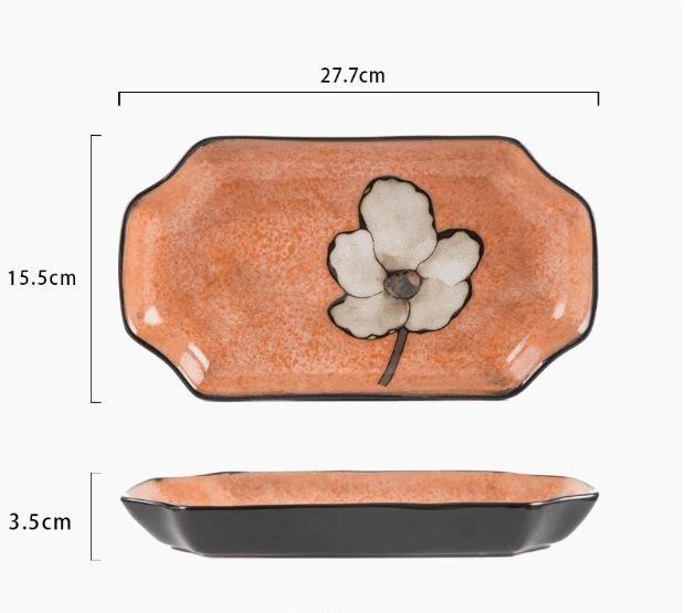 GK Orange Octagonal Fish Plate