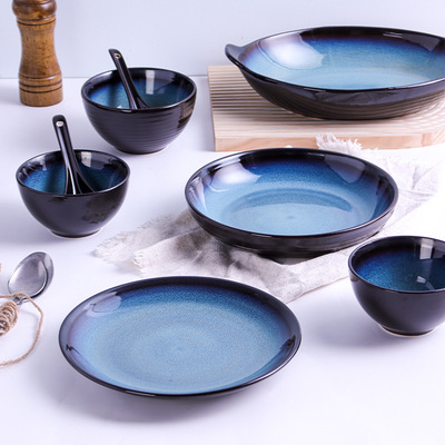 Nordic First Rain Kiln-changed Glaze Dinnerware Set